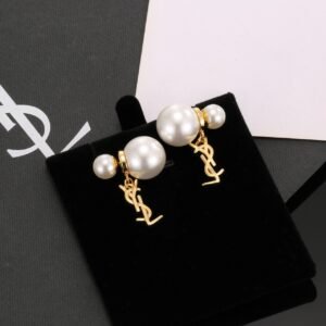 YSL classic pearl stud earrings