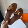Hermès Oasis Epsom leather H sandals 1:1 material premium version 35-42