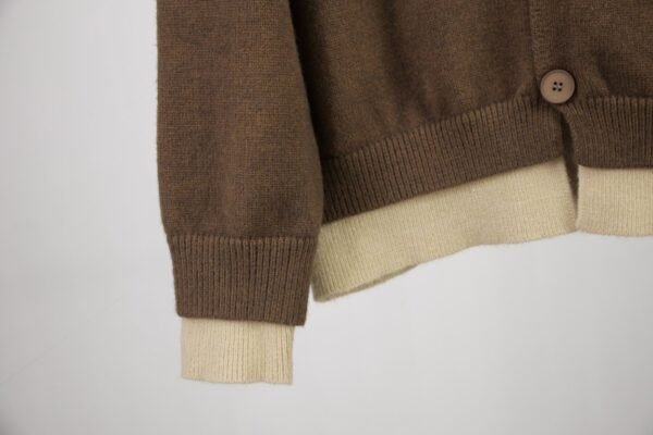 Miumiu sweater fake two-piece wool cardigan