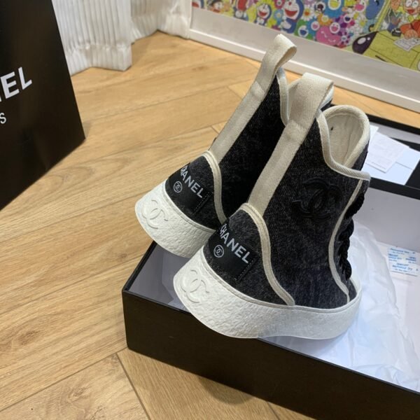 Chanel original new canvas boots