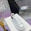 McQueen White shoes calfskin leather sneakers