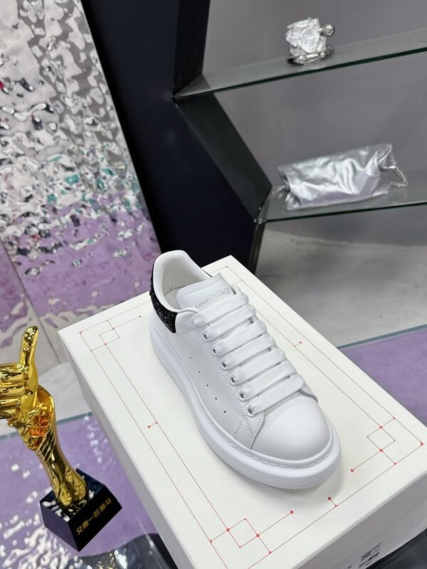 McQueen White shoes calfskin leather sneakers
