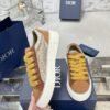 Dior original casual shoes diamond pattern canvas inlay