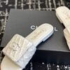 Chanel slippers Lazy slippers Black white Beige pink