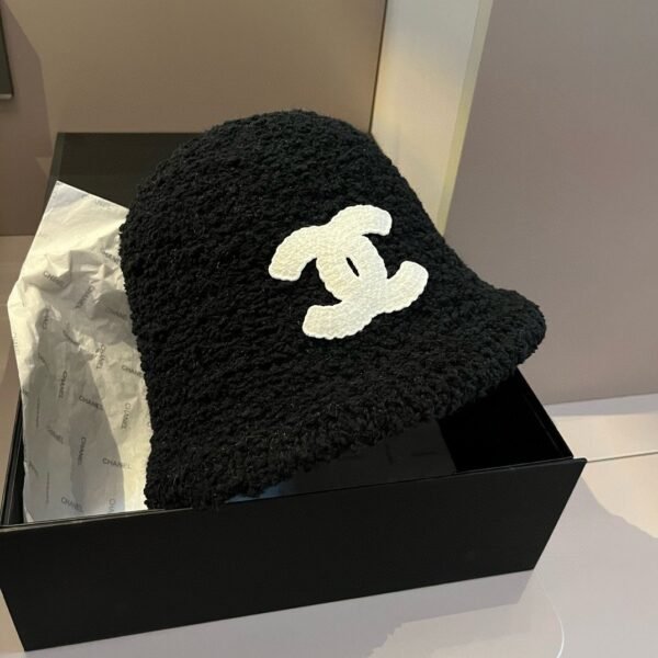 chanel original lamb wool bucket hat 57cm