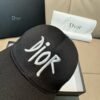 Dior new baseball cap embroidery pure cotton fabric + head layer cowhide