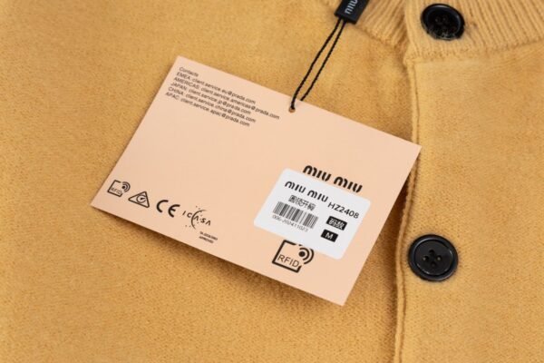 Miumiu original crewneck cardigan knit coat