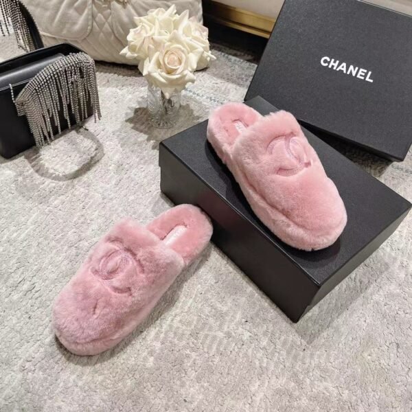 Chane Wool slippers pure fur all lamb wool