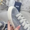 Dior original casual shoes diamond pattern canvas inlay