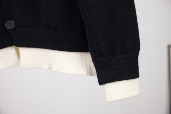 Miumiu sweater fake two-piece wool cardigan