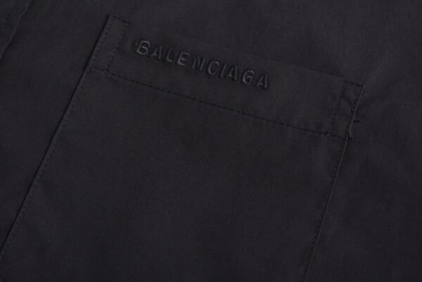 Balenciaga red tape LOGO short-sleeved shirt