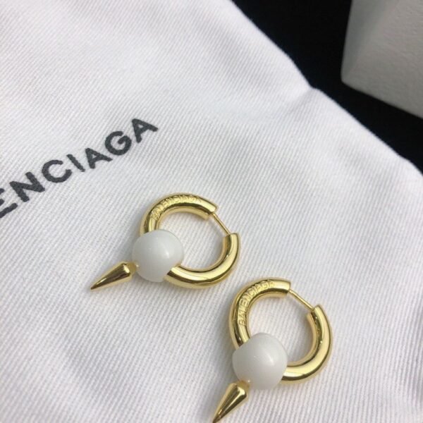 Balenciaga new stud brass plated 18k gold