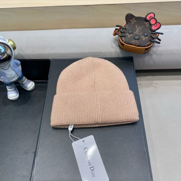 Dior embroidered wool knitted hat