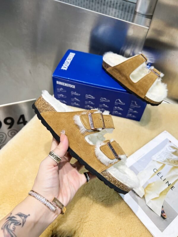 birkenstock original wool slippers imported mercerized cowhide suede upper