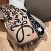 Loewe handwritten logo double-sided graffiti scarf