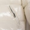 Moncer white fritillary bright patent leather short down jacket