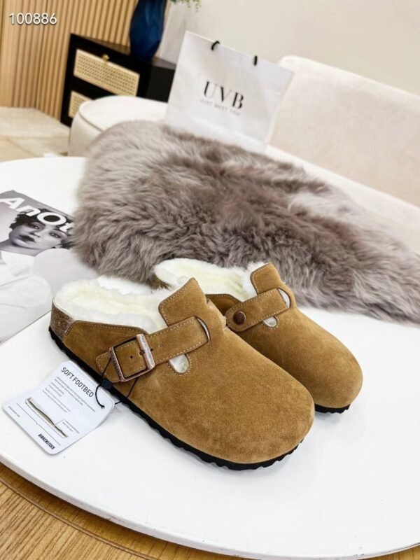 birkenstock original wool slippers imported mercerized cowhide suede upper