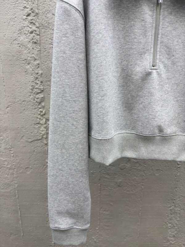 MIUMIU embroidered label zipper hoodie