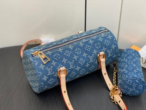 Louis Vuitton papillon denim bleu handbag