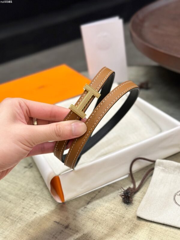 Hermes focus buckle & reversible leather strap 13mm