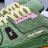 Louis Vuitton & tyler trainer green embossed shoes