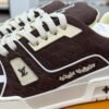 LOUIS VUITTON & TYLER TRAINER BROWN EMBOSSED SHOES