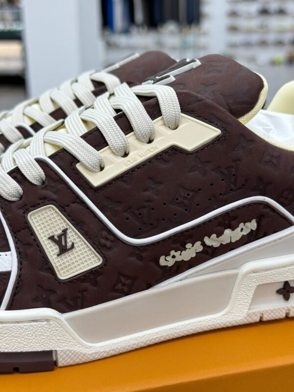 LOUIS VUITTON & TYLER TRAINER BROWN EMBOSSED SHOES