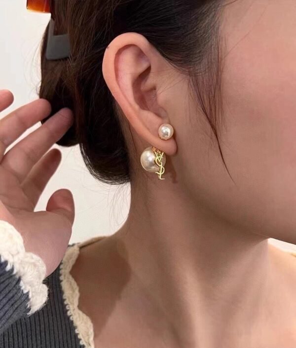 YSL classic pearl stud earrings