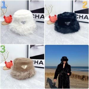 Prada mink fur bucket hat