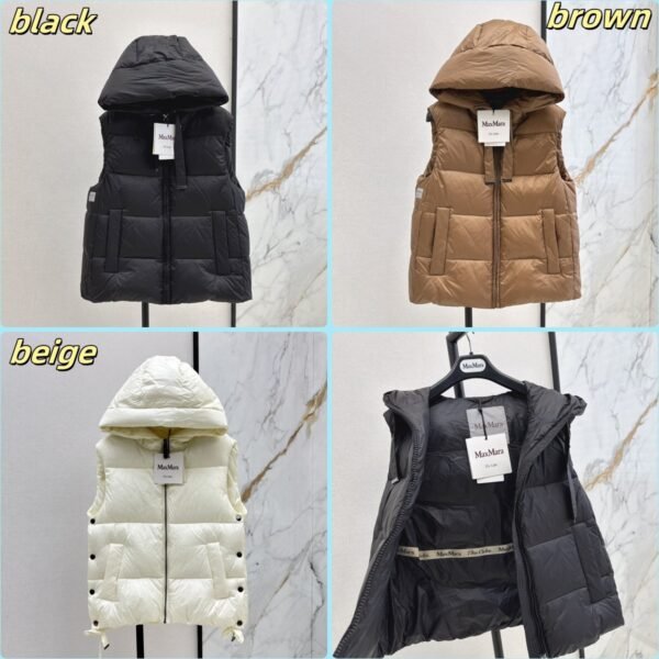 MaxMara The latest autumn and winter simple hooded down vest H version design