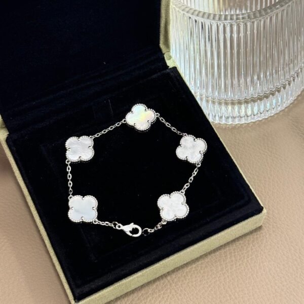 Van Cleef & Arpels silver bracelet white gemstone 1:1 premium version