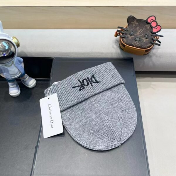 Dior embroidered wool knitted hat