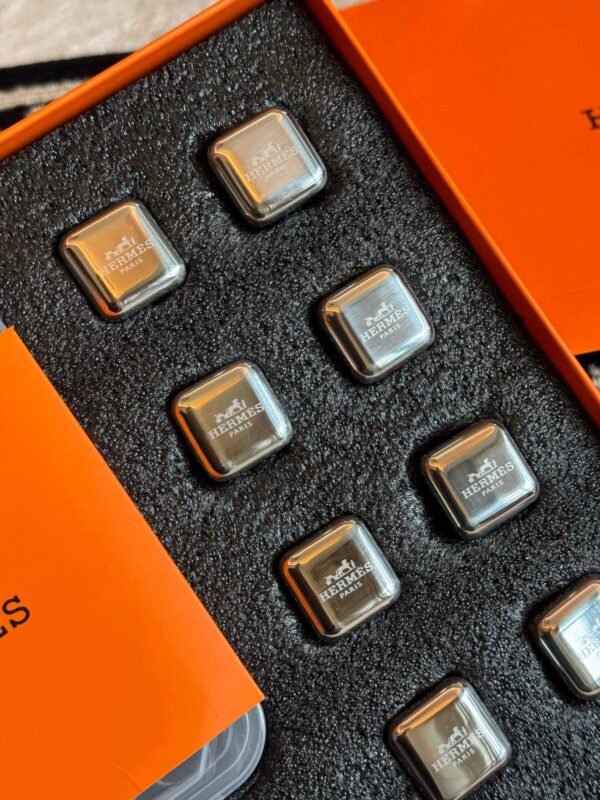 Hermes metal ice cubes