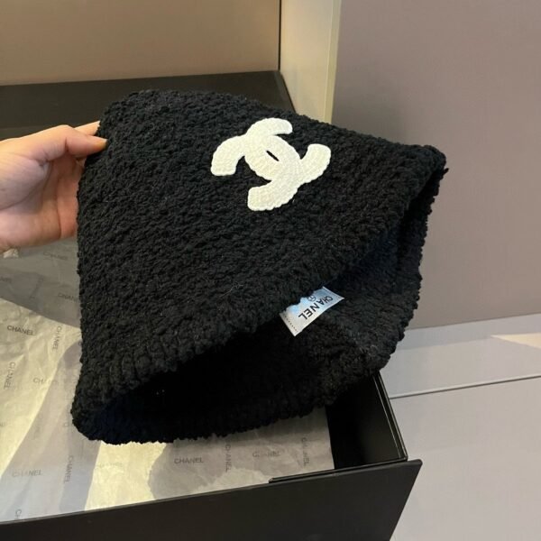 chanel original lamb wool bucket hat 57cm