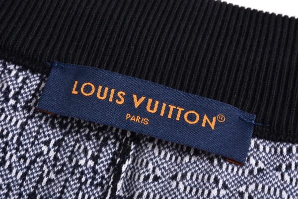 Louis Vuitton white and blue checkered knitted shorts