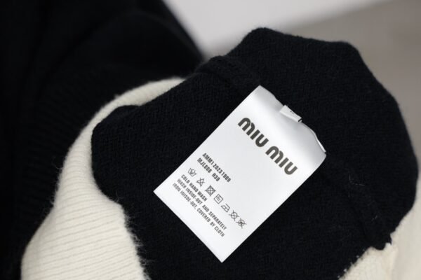 Miumiu sweater fake two-piece wool cardigan