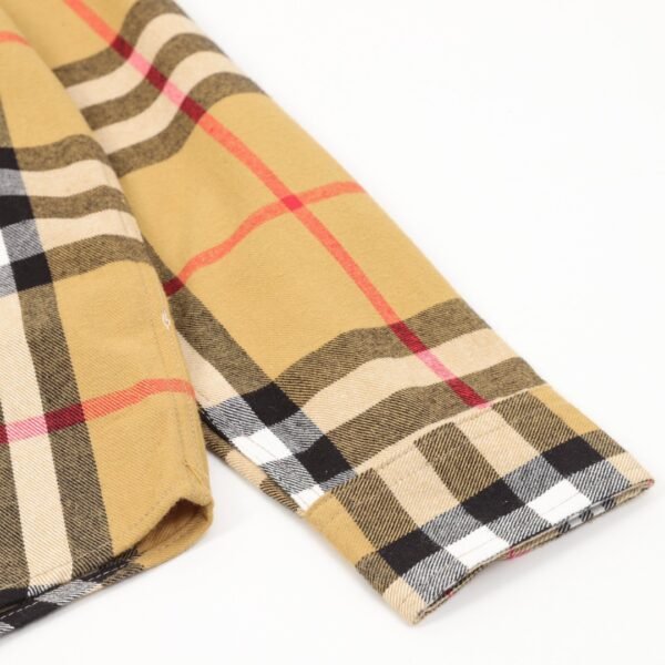 burberry double-brushed striped pair check classic shirt