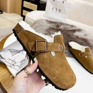 birkenstock original wool slippers imported mercerized cowhide suede upper