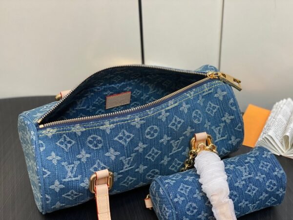 Louis Vuitton papillon denim bleu handbag