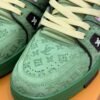 Louis Vuitton & tyler trainer green embossed shoes