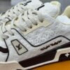 Louis Vuitton & tyler trainer WHITE embossed shoes