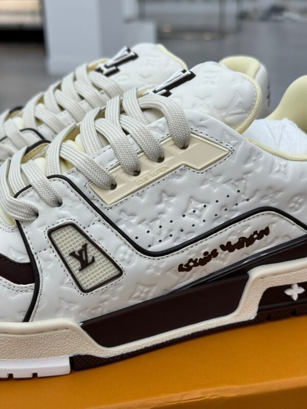 Louis Vuitton & tyler trainer WHITE embossed shoes