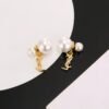 YSL classic pearl stud earrings