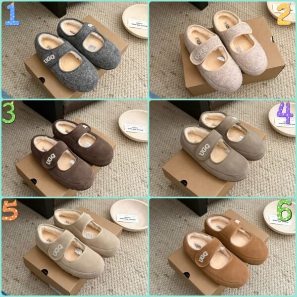 UGG New winter Mary Jane velvet shoes with wool lining
