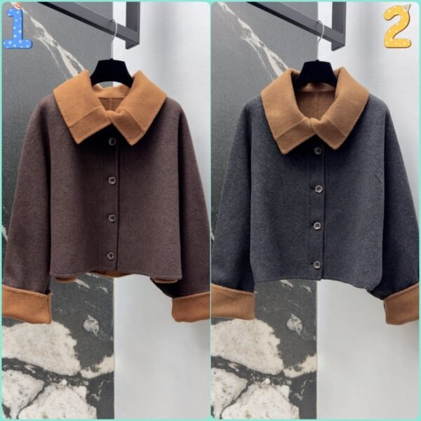 Max Mara Autumn and winter new high-end minimalist style cashmere wool coat jacket