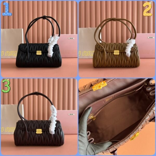 miumiu New autumn and winter baguette bag high-end version 1:1 handbag size: 28x11x15cm