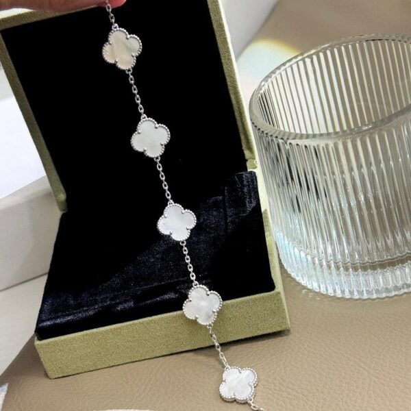 Van Cleef & Arpels silver bracelet white gemstone 1:1 premium version