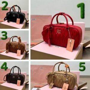 miumiu pleated bowling bag 28x13cm