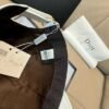 Dior new baseball cap embroidery pure cotton fabric + head layer cowhide