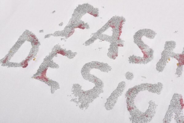 Balenciaga gold sand glitter print short sleeve